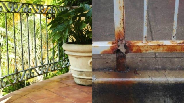 Το κόλπο της γιαγιάς για να «εξαφανίσετε» τη σκουριά από τα κάγκελα του μπαλκονιού σας με μαγειρική σόδα