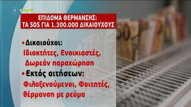 Επίδομα θέρμανσης: Αντίστροφη μέτρηση για αιτήσεις και πληρωμές – Μέσα στην εβδομάδα η ΚΥΑ για την επιδότηση στο πετρέλαιο (Video)