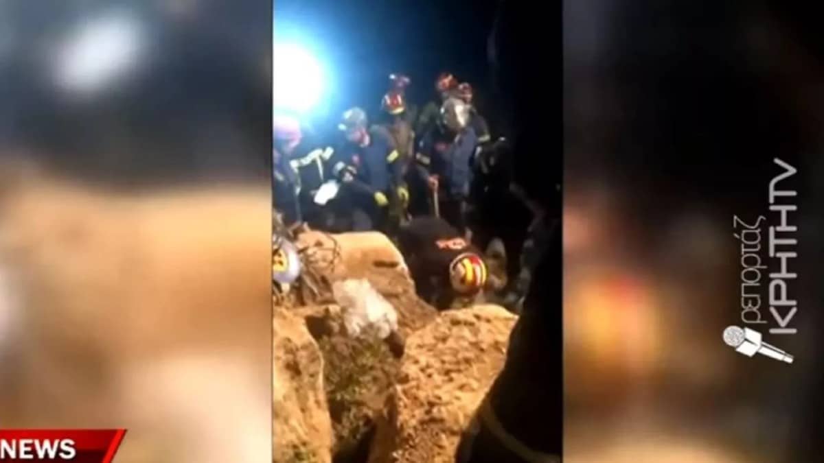 Κρήτη: Η ανατριχιαστική στιγμή που ανασύρουν νεκρή την 47χρονη όταν έπεσε βράχος στο κατάλυμα – Πώς έγινε η ανείπωτη τραγωδία (Video)