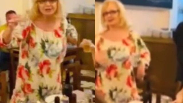 Το ‘ριξε έξω η Αγγελική Νικολούλη: Χαμός με το ζεϊμπέκικο σε ρεμπετάδικο