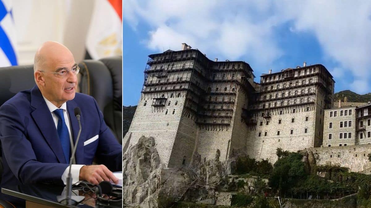 Άγιον Όρος: Προσγείωση- θρίλερ για το ελικόπτερο που μεταφέρει τον Νίκο Δένδια