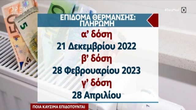 Επίδομα θέρμανσης: Σχεδόν 1 εκατομμύριο οι αιτήσεις-  Πότε πληρώνεται (Video)