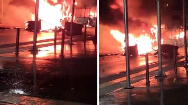 Βραδιά τρόμου στο Μενίδι: Πυρπόλησαν λεωφορείο του ΟΑΣΑ (Video)