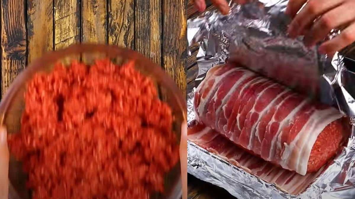 Πέταξε 10 φέτες μπέικον στο αλουμινόχαρτο και τύλιξε τον κιμά – Το αποτέλεσμα θα σας ενθουσιάσει! (Video)