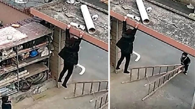 Γιαγιά πάει να πέσει από την σκεπή – Αυτό που κάνει ο εγγονός της θα σας αφήσει άφωνους