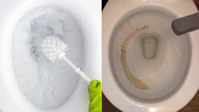 Κιτρινισμένη λεκάνη; Το κόλπο με την ελαφρόπετρα για να αφαιρέσετε λεκέδες στη στιγμή