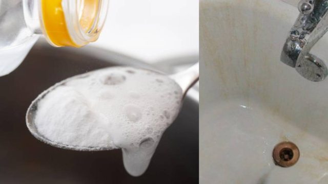 Έριξε ξύδι με μαγειρική σόδα στον νιπτήρα του μπάνιου – Aπίστευτος ο λόγος