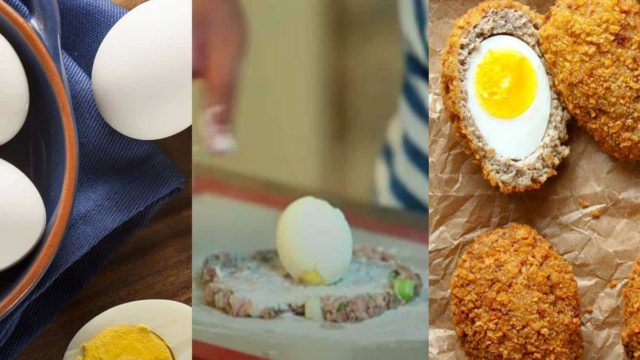 Παίρνει βραστά αυγά και τυλίγει γύρω τους φρέσκο κιμά – Το αποτέλεσμα είναι θεϊκό! (Video)