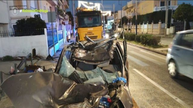 Τραγωδία στο Πέραμα: Φρικτό τροχαίο με έναν νεκρό – Τρομακτικές εικόνες από το διαλυμένο αυτοκίνητο (Video)