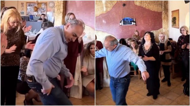 Τους ξεσήκωσε όλους: Το βαρύ ζεϊμπέκικο Λαρισαίου αντιδημάρχου που γοήτευσε όλο το γυναικείο πληθυσμό του μαγαζιού (Video)