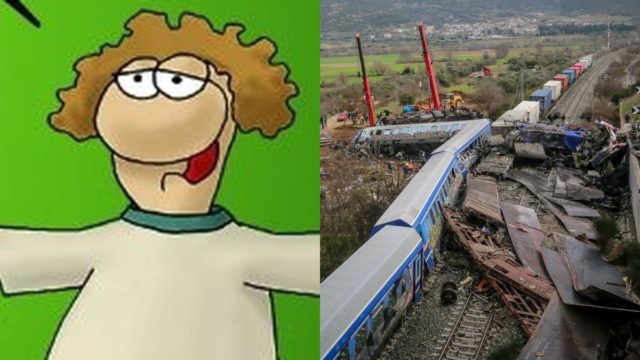 Αρκάς για Τέμπη: Το συγκλονιστικό σκίτσο για το δυστύχημα με τα τρένα