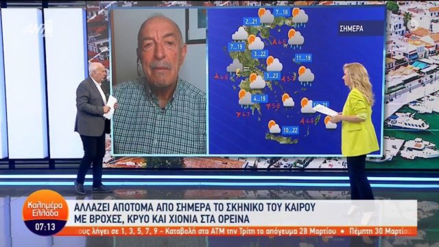 Καιρική «βουτιά» από τον Τάσο Αρνιακό: «Ο Μάρτης τελειώνει με τρελό τρόπο, χιόνια στην Αττική μέχρι και…»