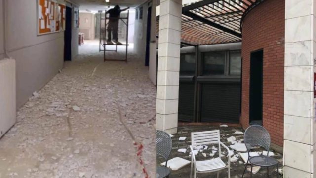 Υπό κατάρρευση η Ελλάδα: Εικόνες ντροπής στα πανεπιστήμια – Από θαύμα δεν έχουν τραυματιστεί φοιτητές