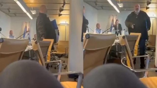 Εικόνες παρακμής στα γραφεία της ΕΠΟ: Η στιγμή που ο Κώστας Καραπαπάς πετάει φούστα στον Τάκη Μπαλτάκο (video)