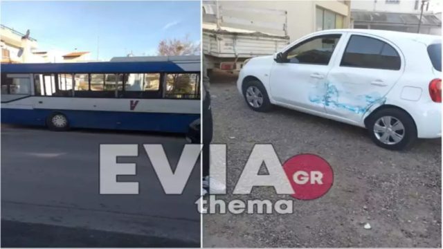 Αδιανόητα πράγματα: Σχολικό γεμάτο μαθητές στη Χαλκίδα παραβίασε το STOP – Ένας τραυματισμός από τη σύγκρουση με Ι.Χ. (photos)
