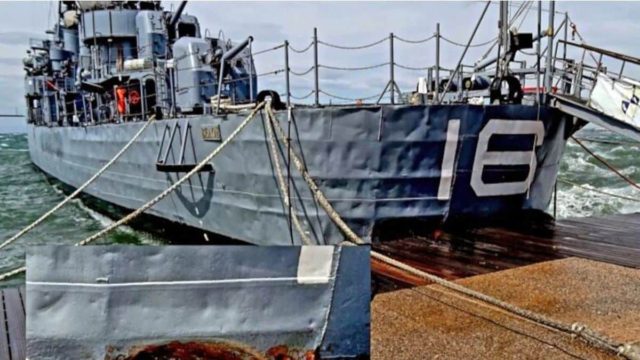 Κακοκαιρία στη Θεσσαλονίκη: Φθορές από τους ισχυρούς ανέμους στο αντιτορπιλικό «Βέλος» -Έσπασαν οι κάβοι, χτύπησε στον ντόκο!