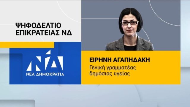 Εκλογές 2023: Μια ψυχολόγος επικεφαλής του ψηφοδελτίου Επικρατείας της ΝΔ – Ποια είναι η Ειρήνη Αγαπηδάκη (Video)