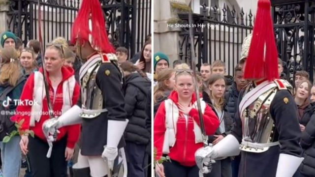 «Μην με ακουμπάς»: Viral ο φρουρός του Μπάκιγχαμ που ουρλιάζει σε τουρίστρια! (video)