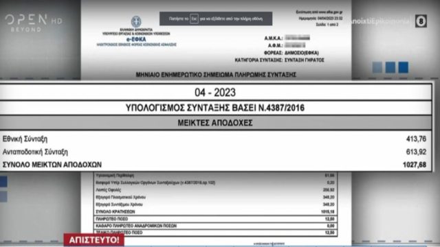 Ελληνικό μεγαλείο: Σύνταξη “φιλοδώρημα” 12,5 ευρώ σε καρκινοπαθή! (Video)