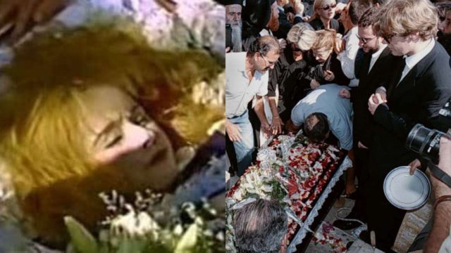 Σπαρακτικές εικόνες: Το τελευταίο φιλί του Κώστα Σπυρόπουλου στην Αλίκη Βουγιουκλάκη μέσα στο φέρετρο