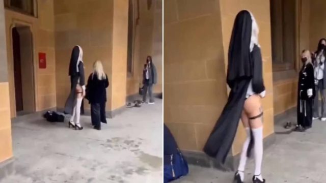 Μοντέλο ντύθηκε καλόγρια και πόζαρε έξω από καθεδρικό ναό – Η αντίδραση των περαστικών; Ανεκτίμητη!