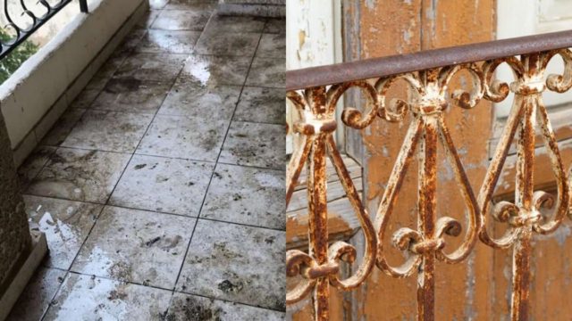 «Τζιμάνι» ο Σπύρος Σούλης: Το κόλπο για πεντακάθαρο μπαλκόνι – Πώς αφαιρούμε τους λεκέδες σκουριάς