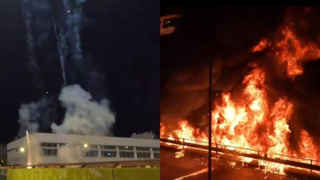 «Πύρινη κόλαση» στον Νέο Κόσμο: Βροχή μολότοφ για τον εορτασμό της Ανάστασης – Σοκαριστικές σκηνές (video)