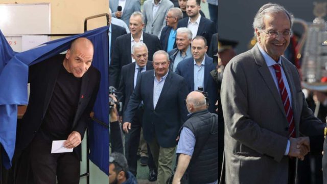 Εκλογές 2023: Στην κάλπη Αντώνης Σαμαράς και Κώστας Καραμανλής, στο Πέραμα ο Γιάνης Βαρουφάκης – «Τα λεπτά πίσω από το μπλε παραβάν είναι μαγικά» (video)