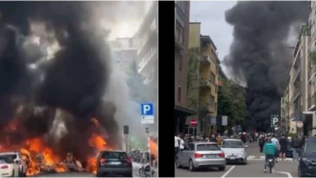 Συναγερμός στην Ιταλία: Ισχυρή έκρηξη στο Μιλάνο – Βίντεο ντοκουμέντο με αυτοκίνητα να τυλίγονται στις φλόγες