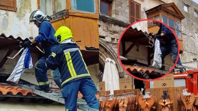 Έκαναν τη βόλτα τους όταν ξαφνικά είδαν ένα τεράστιο φίδι πάνω από τα κεφάλια περαστικών – Όλα τα λεφτά η επική αντίδρασή τους!