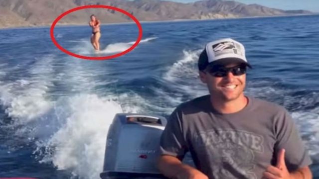 Γυναίκα κάνει wakeboard όταν νιώθει κάτι περίεργο να την πλησιάζει από πίσω – Μόλις δείτε τι είναι θα μείνετε άφωνοι (Video)
