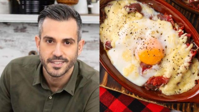 «Ηφαίστειο» από τον Γιώργο Τσούλη: Μακαρόνια με χωριάτικο λουκάνικο και τηγανητό αυγό