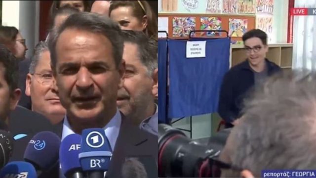 Εκλογές 2023: «Κάτσε κάτω εεε…» – Το απρόοπτο πριν τις δηλώσεις του Κυριάκου Μητσοτάκη (video)