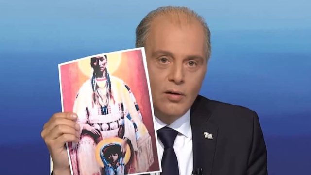Ξεπεράστηκε και η φαντασία του Twitter: Ο Βελόπουλος απάντησε στην ερώτηση του Σρόιτερ με… γκέισα Παναγιά