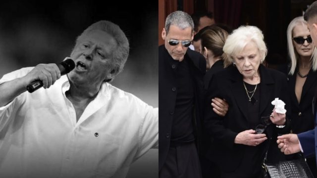 Θλίψη στην κηδεία του Γιάννη Βογιατζή: Υποβασταζόμενη η γυναίκα του, ράκος τα παιδιά του (photos)