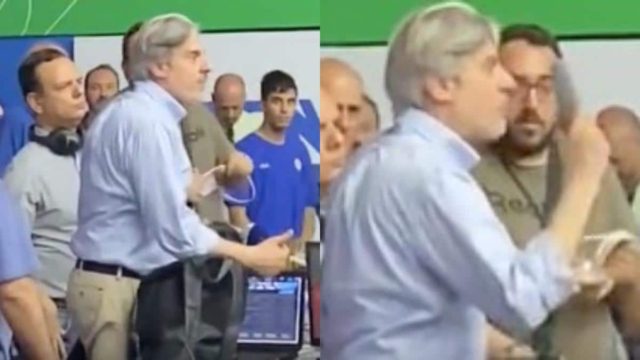 Εκτός εαυτού ο Δημήτρης Χατζηγεωργίου: Φραστικό επεισόδιο με οπαδούς του Περιστερίου – Η στιγμή που ωρύεται ο δημοσιογράφος (video)