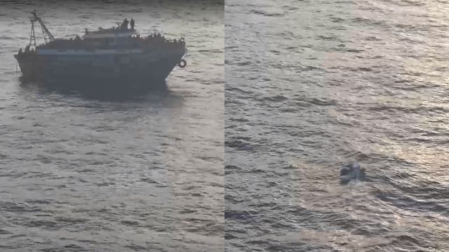 Ναυάγιο στην Πύλο: Βίντεο ντοκουμέντο πριν το πολύνεκρο ναυάγιο – Εμπορικό πλοίο προμηθεύει με τρόφιμα και νερό το αλιευτικό