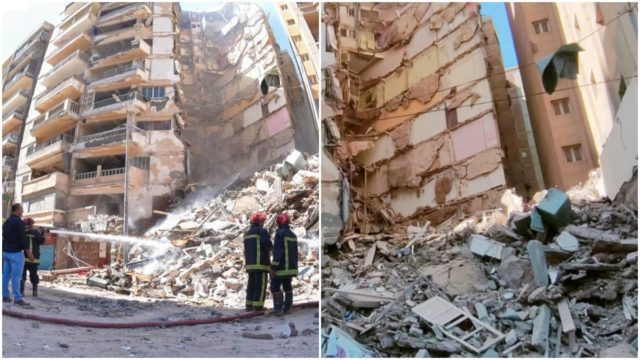 Σκηνές χάους στην Αίγυπτο: Κατέρρευσε κτίριο 13 ορόφων στην Αλεξάνδρεια – Πληροφορίες για εγκλωβισμένους και πολλούς τραυματίες (video)