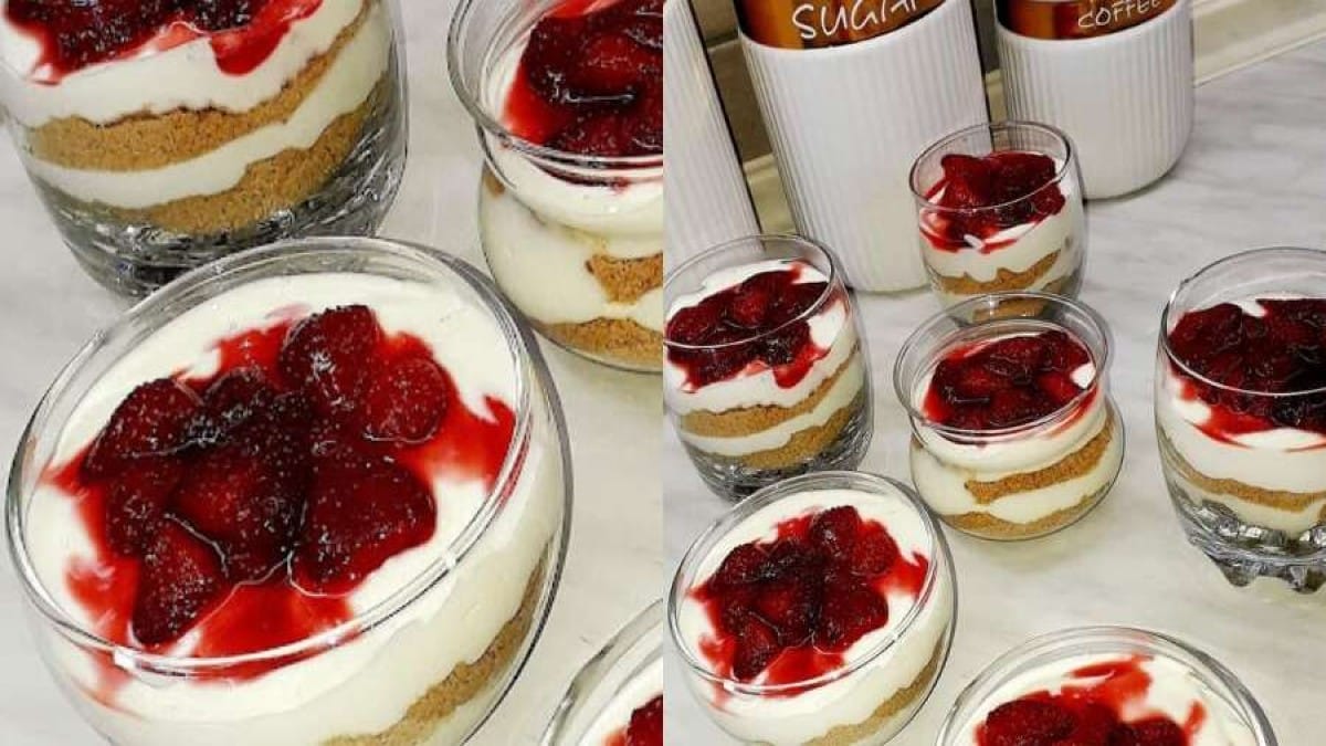 Το πιο γρήγορο και εύκολο Cheesecake: Λαχταριστό με κόκκινα φρούτα και έτοιμο σε 5 λεπτά