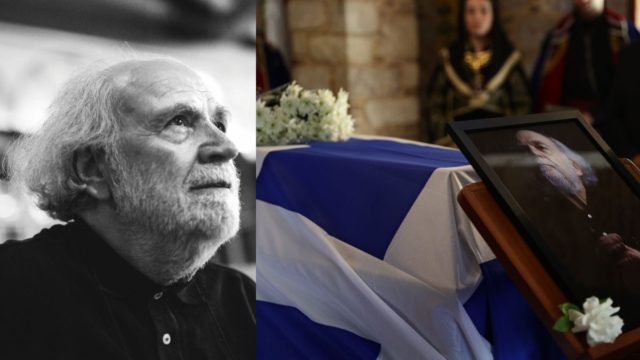 Γιάννης Μαρκόπουλος: Οι πρώτες φωτογραφίες από την κηδεία του – Σε λαϊκό προσκύνημα η σορός του