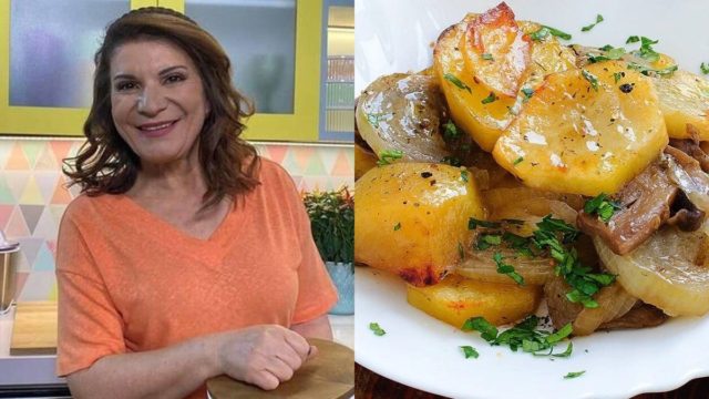 Vegan διατροφή με την Αργυρώ Μπαρμπαρίγου – Πατάτες με μανιτάρια στο φούρνο