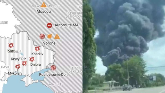 Ο χάρτης των εξελίξεων στη Ρωσία: Πού βρίσκονται οι δυνάμεις της Βάγκνερ – «Μπλόκο» Πούτιν στην είσοδο της Μόσχας και φωτιά σε δεξαμενή πετρελαίου (video)
