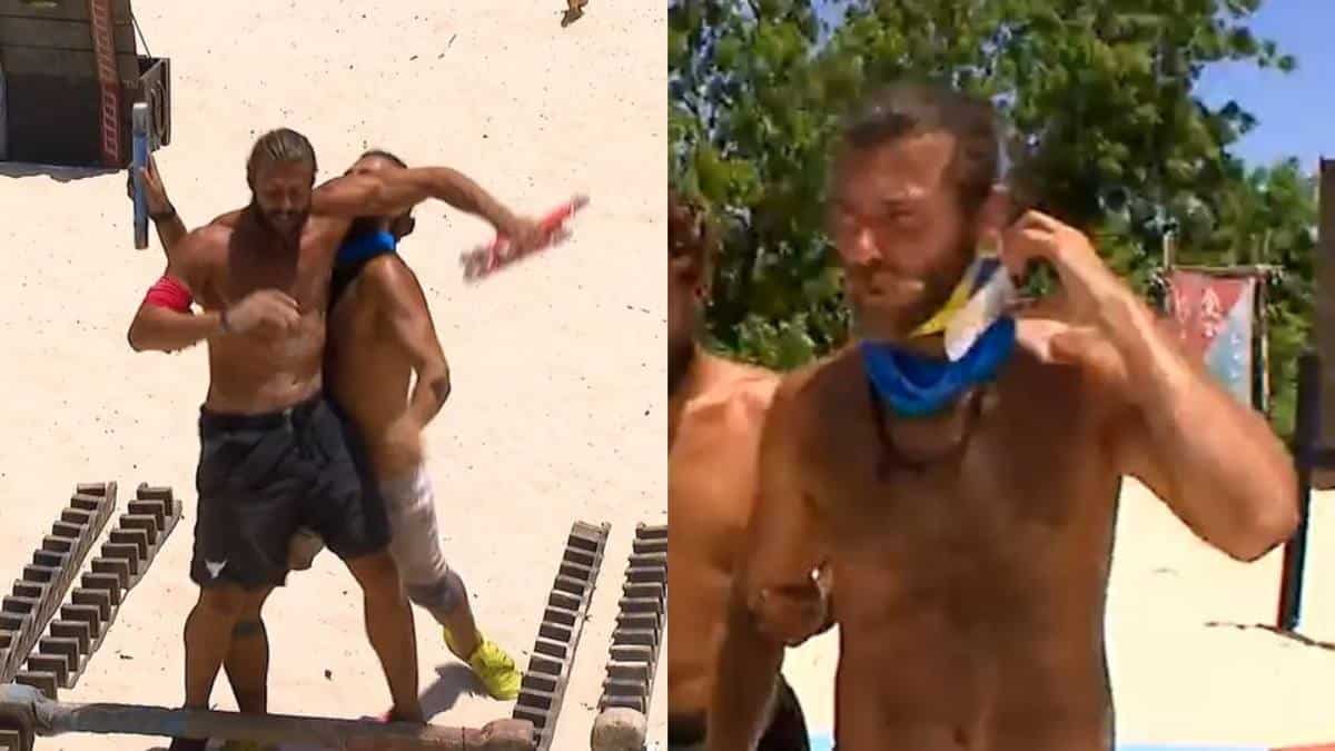Survivor All Star: Σταμάτησε ο αγώνας – Με κολάρο στο νοσοκομείο ο Μπάρτζης μετά από αγκωνιά του Βασάλου! (video)
