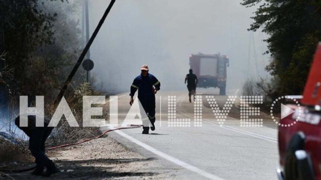 Φωτιά στην Ηλεία: Μια ανάσα από τα σπίτια οι φλόγες – Μήνυμα του 112 για εκκένωση τεσσάρων οικισμών