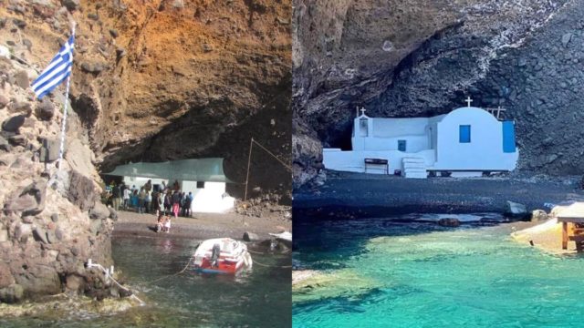 Απόκοσμο και ερημικό: Το εκκλησάκι των Κυκλάδων που είναι χτισμένο σε σπηλιά και μπορείς να φτάσεις μόνο με βάρκα