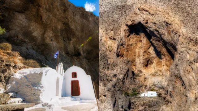 Παναγία Κατεφιανή: Το σπάνιο εκκλησάκι που είναι χτισμένο μέσα σε βράχο και δύσκολα το εντοπίζεις