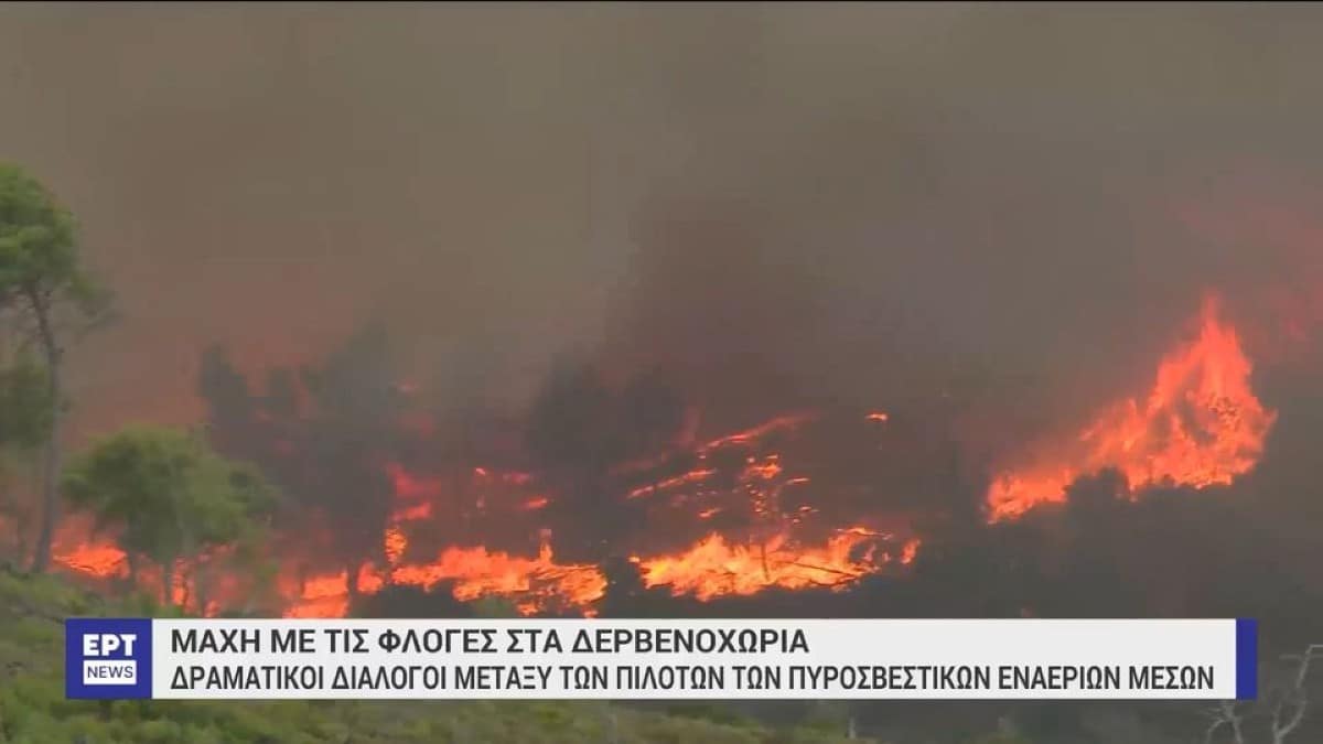 Φωτιά στα Δερβενοχώρια: «Δεν μπορώ να μπω, υπάρχουν καλώδια! Είναι πολύς ο καπνός» – Οι δραματικοί διάλογοι μεταξύ των πιλότων (Video)