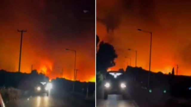 Πυρκαγιά στη Ρόδο: Φεύγουν από το Κιοτάρι με τις φλόγες να τους «κυνηγούν» (videos)