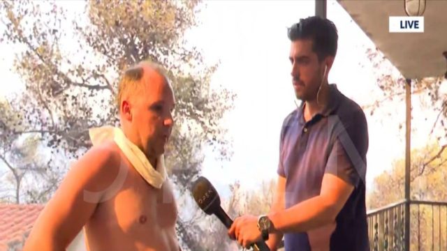 «Στόχος μου ήταν να φύγουν τα παιδιά μου» – Ανατριχιάζει κάτοικος της Μάνδρας που είδε το σπίτι του να καίγεται (Video)