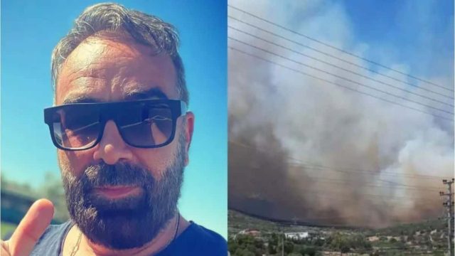 «Στείλτε βοήθεια από αέρος θα καούμε!» – Δραματική έκκληση από τον Γρηγόρη Γκουντάρα για τη φωτιά στο Νέο Κουβαρά (photo)